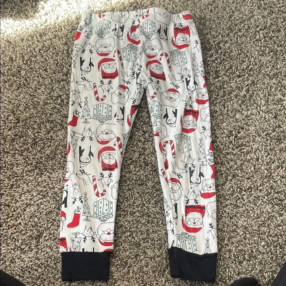Carter's Red and Black Santa Print Pajama Bottoms